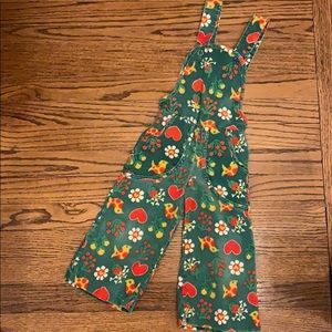 Vintage Little Girls Wide Leg Overalls, Size 2